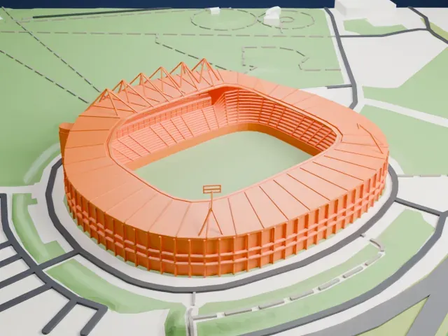 MKM Stadium model, East view