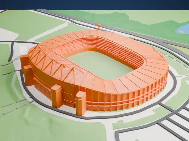 MKM Stadium model, South view