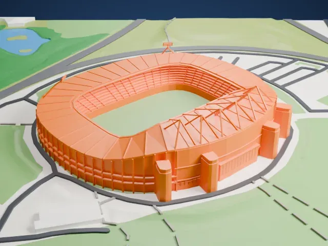 MKM Stadium model, West view