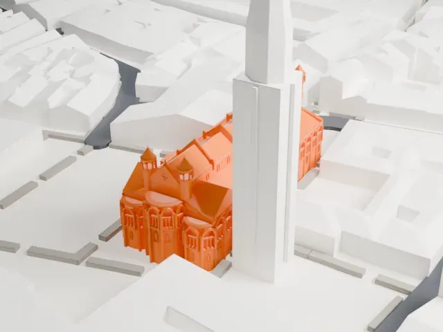 Modena Cathedral model, East view