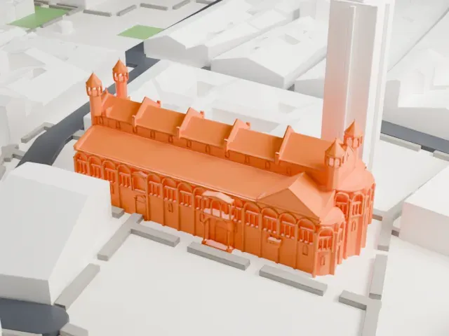 Modena Cathedral model, South view
