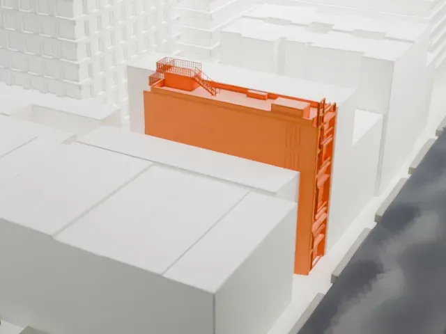 Modulightor Building model, East view
