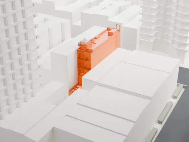 Modulightor Building model, South view
