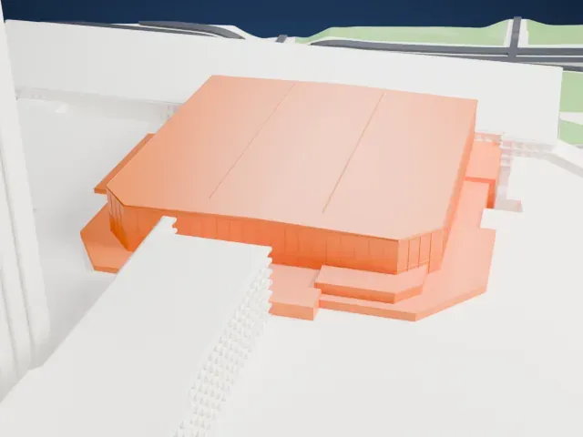 Mohegan Sun Arena model, North view
