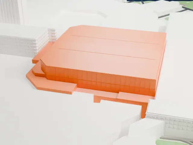 Mohegan Sun Arena model, West view