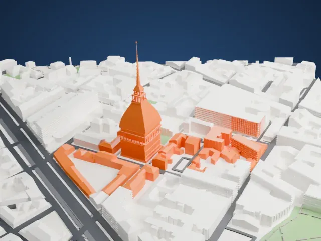 Mole Antonelliana model, North view