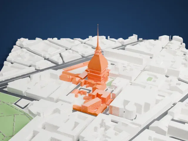 Mole Antonelliana model, West view