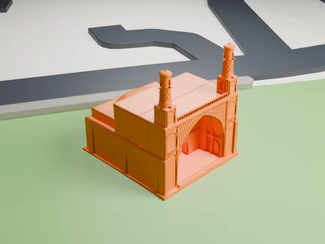 Monar Jonban model, West view