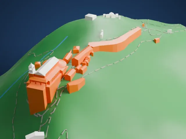 Monserrate model, South view