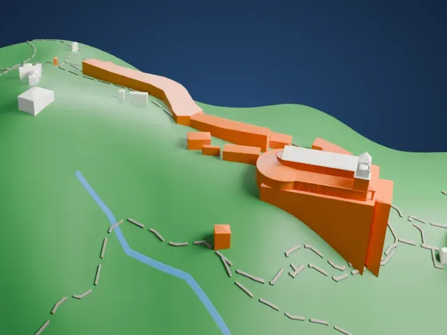 Monserrate model, West view