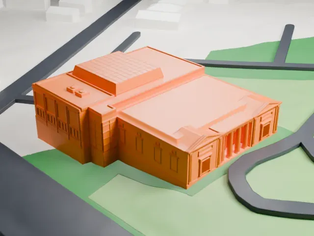 Montclair Art Museum model, North view