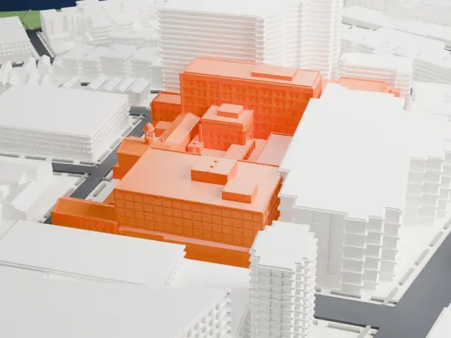 Montefiore Home for Chronic Invalids model, East view