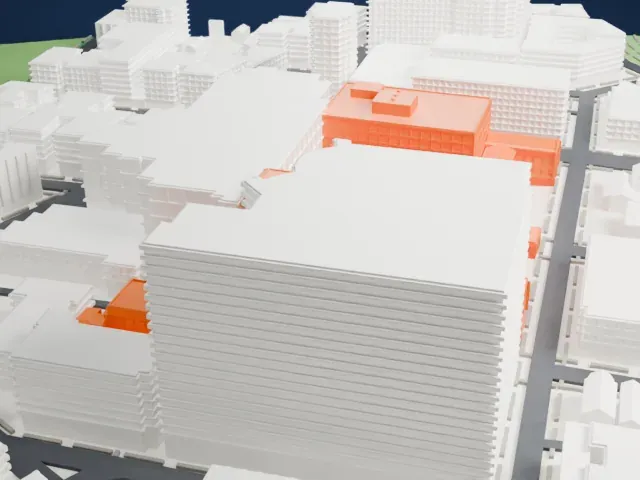 Montefiore Home for Chronic Invalids model, West view