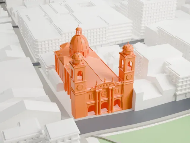Montevideo Metropolitan Cathedral model, East view