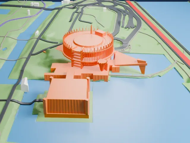 Montreal Casino model, South view