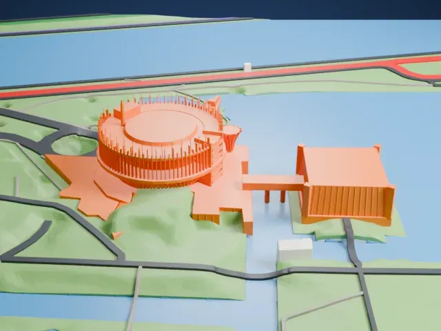 Montreal Casino model, West view
