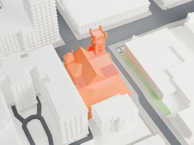 Montreal Museum of Fine Arts model, North view