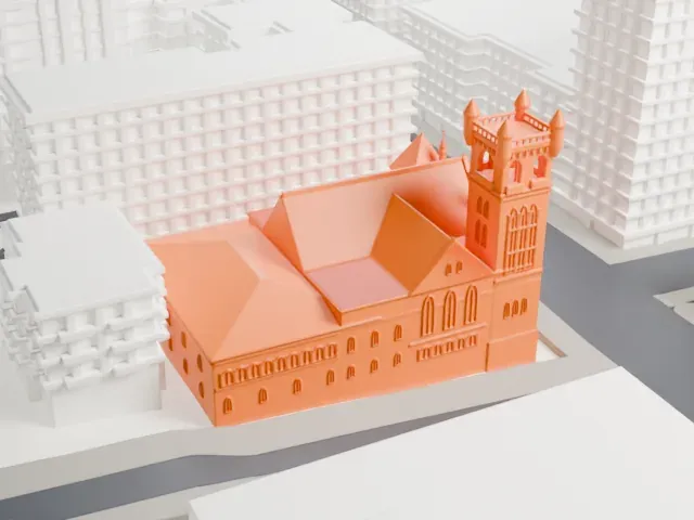 Montreal Museum of Fine Arts model, West view