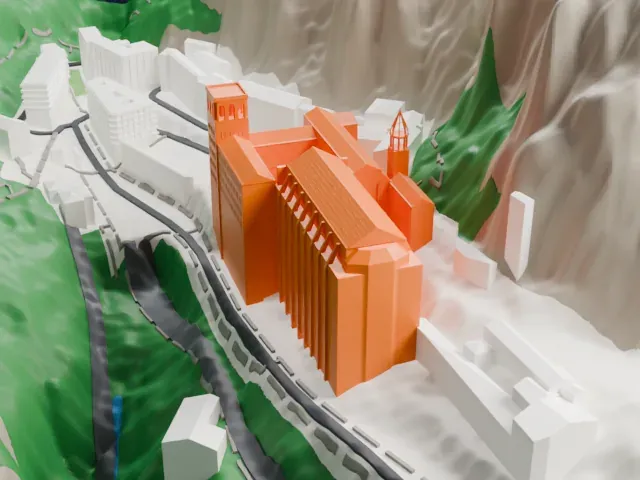 Montserrat Monastery model, East view