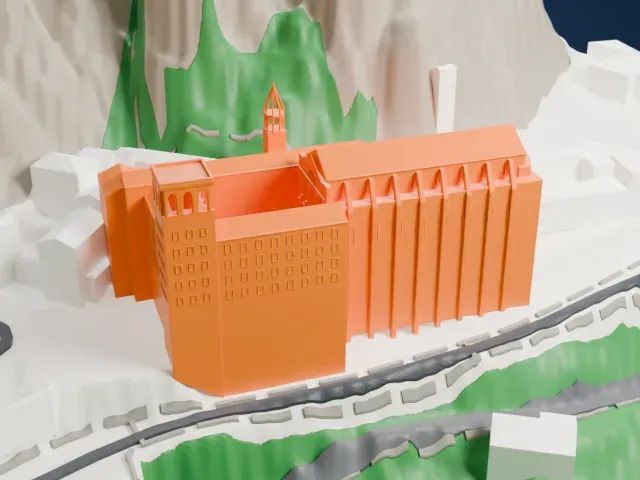 Montserrat Monastery model, South view