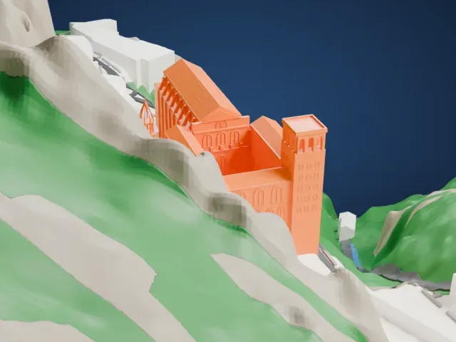 Montserrat Monastery model, West view