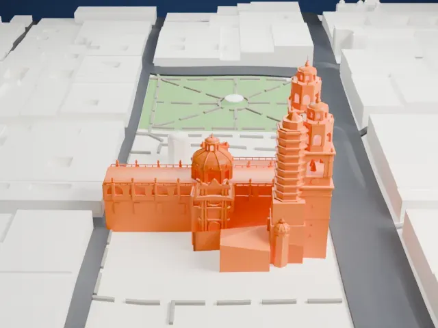 Morelia Cathedral model, East view