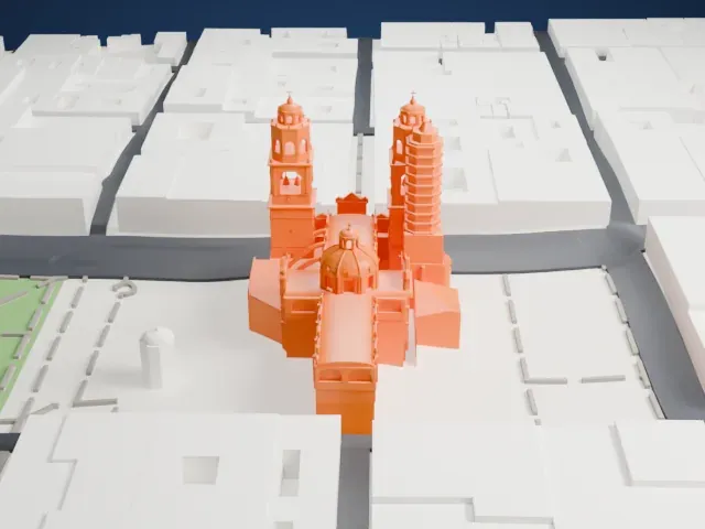 Morelia Cathedral model, South view