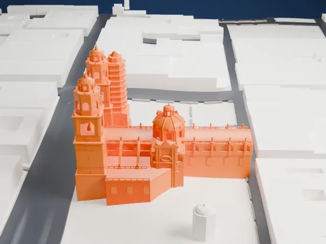 Morelia Cathedral model, West view