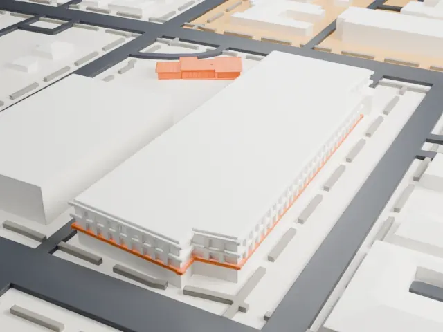 Morelli House model, North view