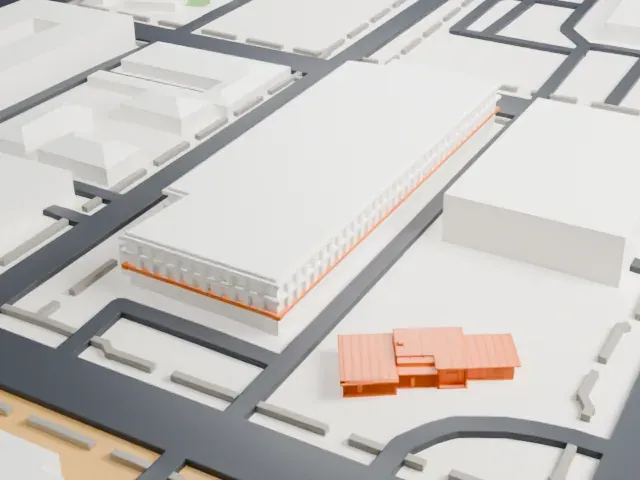 Morelli House model, South view