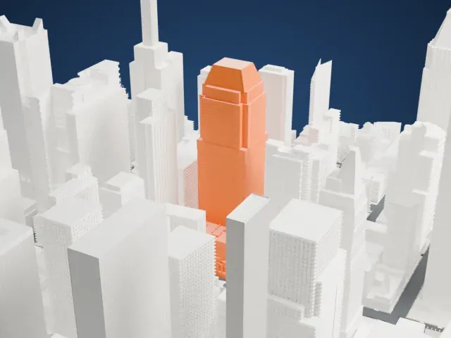 Morgan Stanley Building model, East view