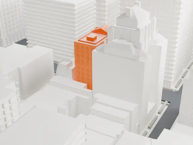 Morgans Hotel model, East view