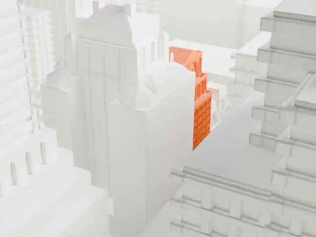 Morgans Hotel model, North view