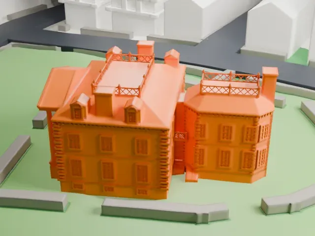 Morris–Jumel Mansion model, East view