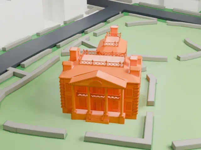 Morris–Jumel Mansion model, South view