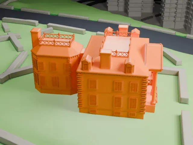Morris–Jumel Mansion model, West view