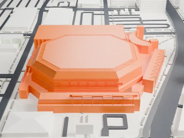 Mortgage Matchup Center model, East view