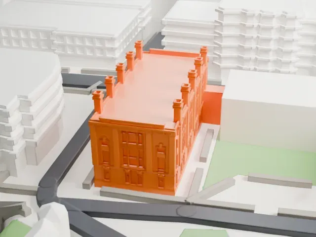 Morton Memorial Laboratory of Chemistry model, East view