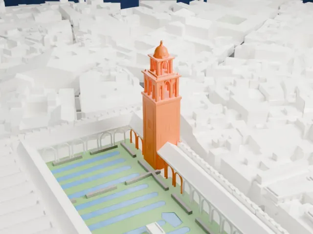 Mosque-Cathedral of Córdoba model, East view