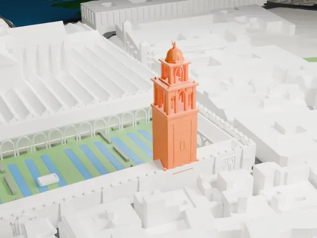 Mosque-Cathedral of Córdoba model, North view