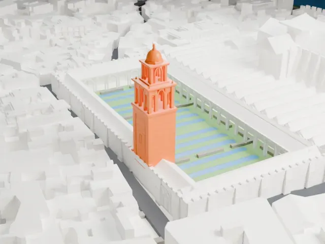 Mosque-Cathedral of Córdoba model, West view