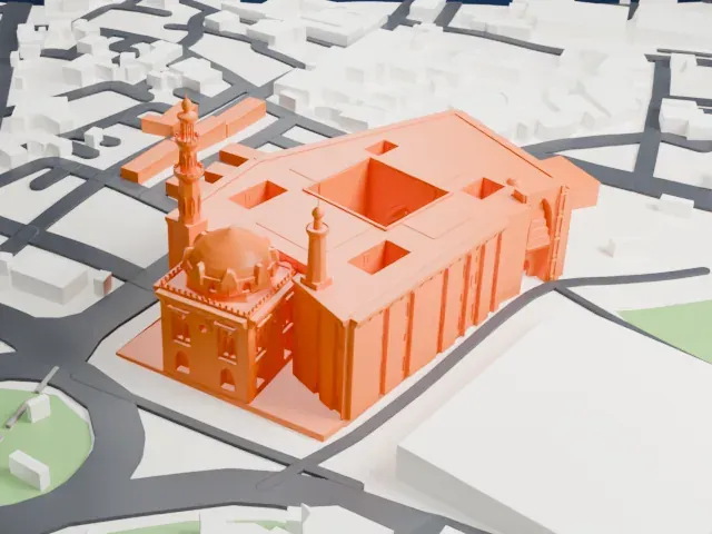Mosque-Madrasa of Sultan Hasan model, East view