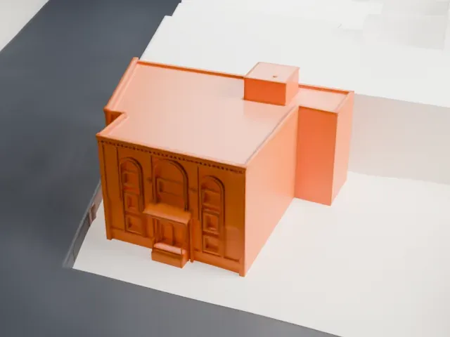 Mosque No. 25 model, East view