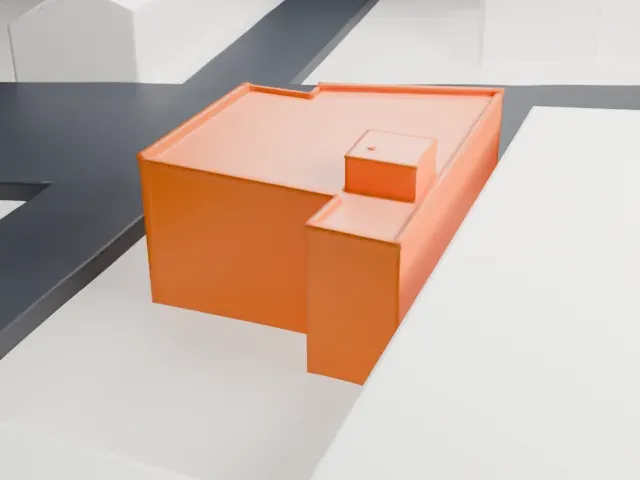 Mosque No. 25 model, North view