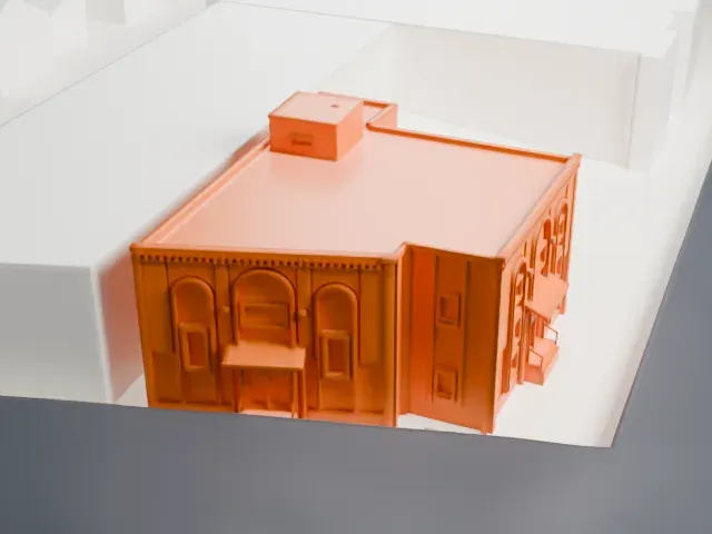 Mosque No. 25 model, South view