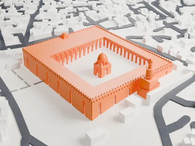 Mosque of Ibn Tulun model, North view