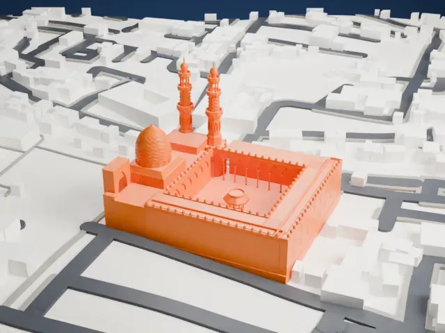 Mosque of Sultan al-Muayyad model, North view