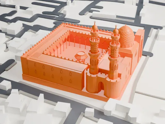 Mosque of Sultan al-Muayyad model, South view