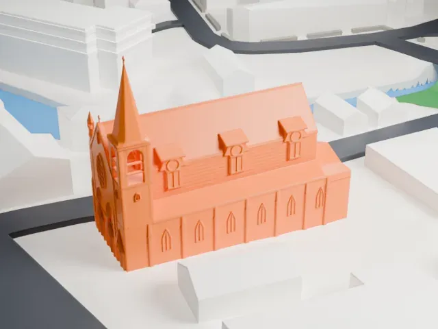 Most Holy Trinity Church, Mamaroneck model, East view