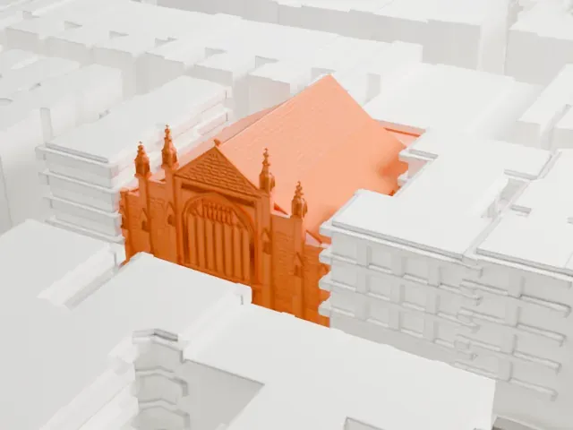 Mother African Methodist Episcopal Zion Church model, North view
